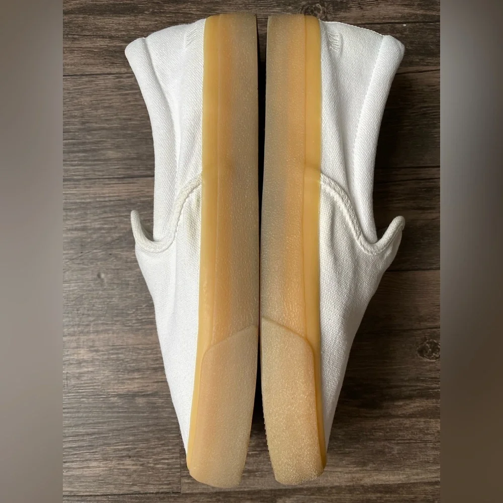 Madewell White Canvas Slip On Sneakers Womens Size 8
